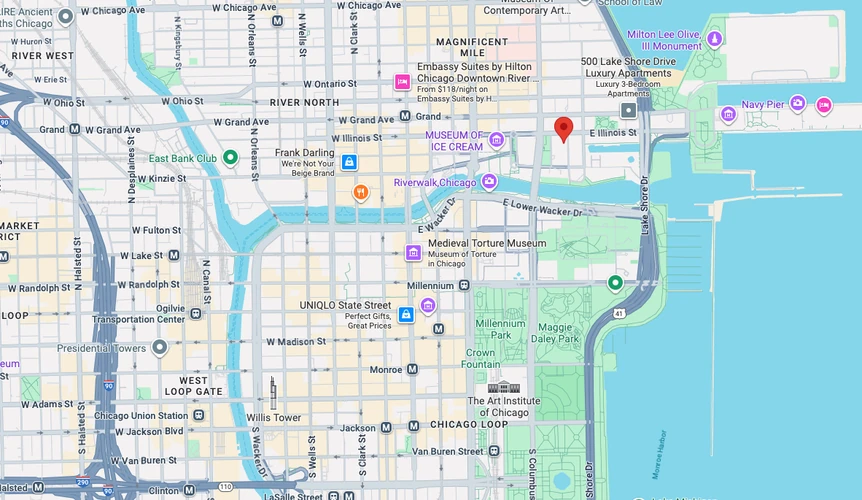 Atwater Apartments Map, Streeterville in Chicago