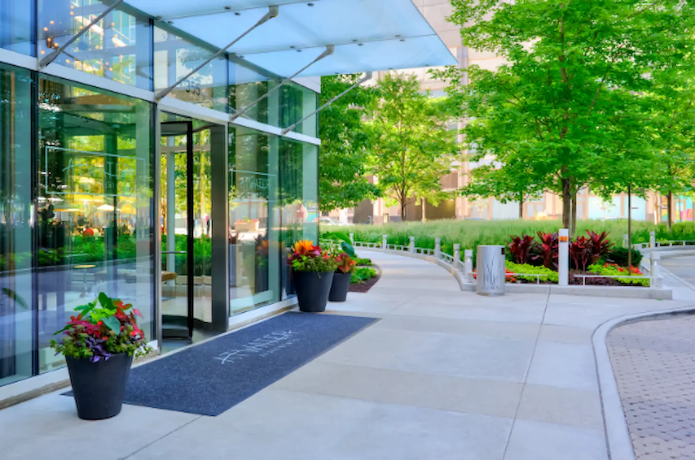 Group of professionals enjoying a luxury furnished corporate apartment in Downtown Chicago.