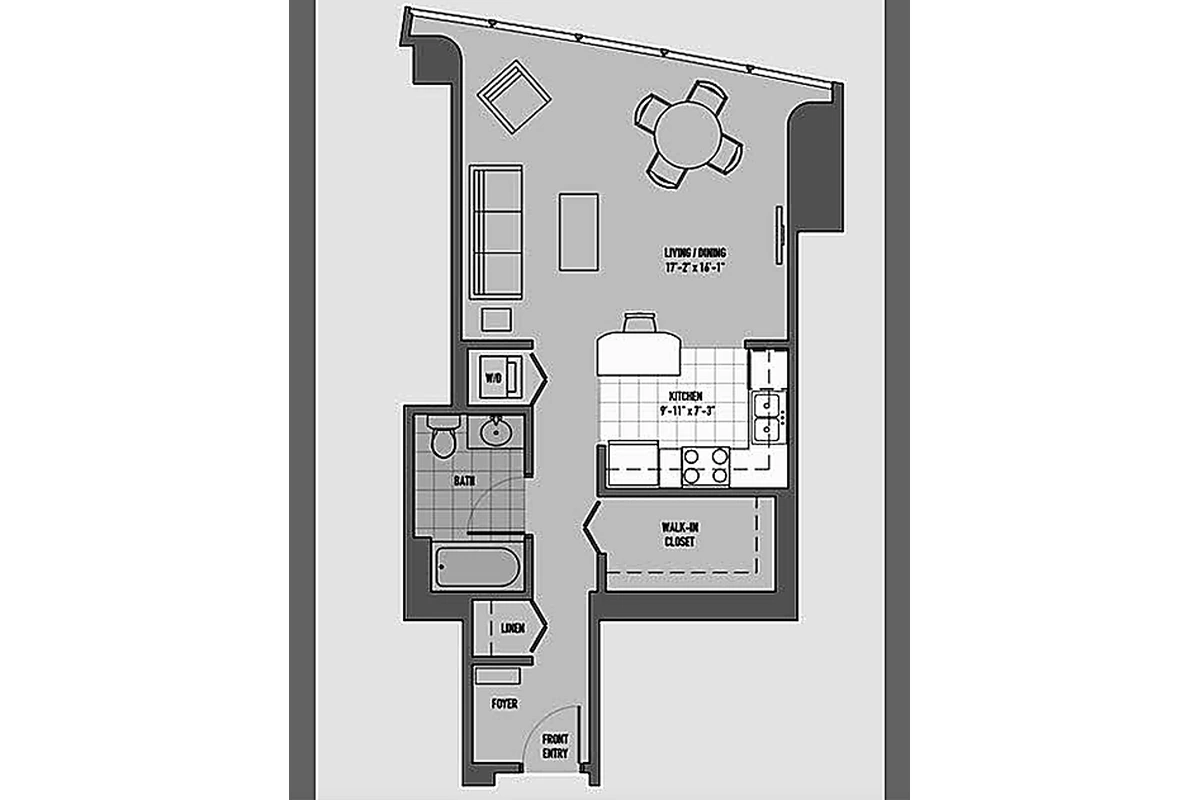 Group of professionals enjoying a luxury furnished corporate apartment in Downtown Chicago.