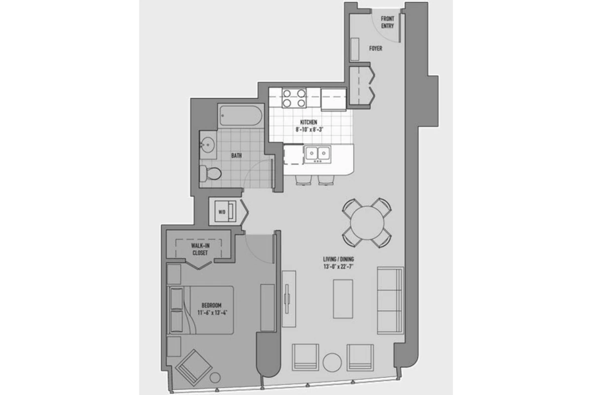 Group of professionals enjoying a luxury furnished corporate apartment in Downtown Chicago.