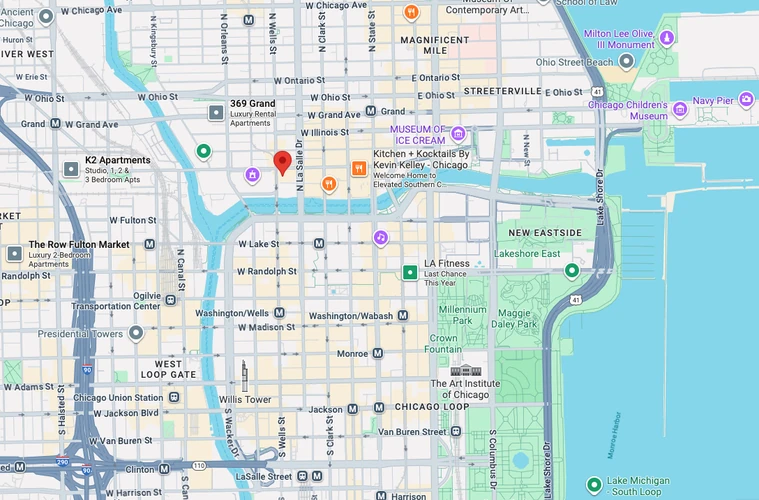 Atwater Apartments Map, Streeterville in Chicago