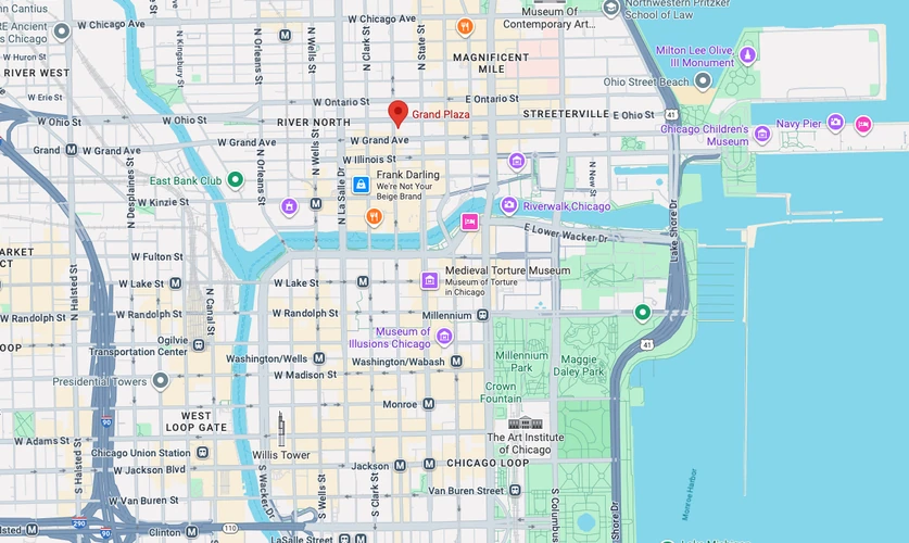 Atwater Apartments Map, Streeterville in Chicago
