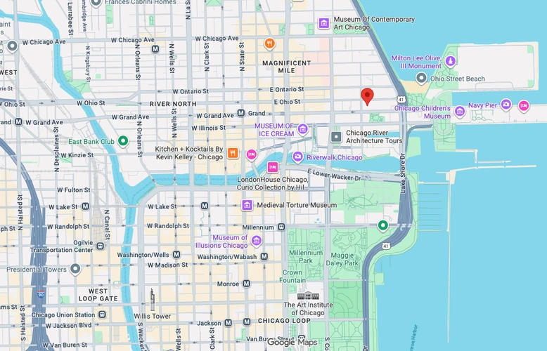 Atwater Apartments Map, Streeterville in Chicago