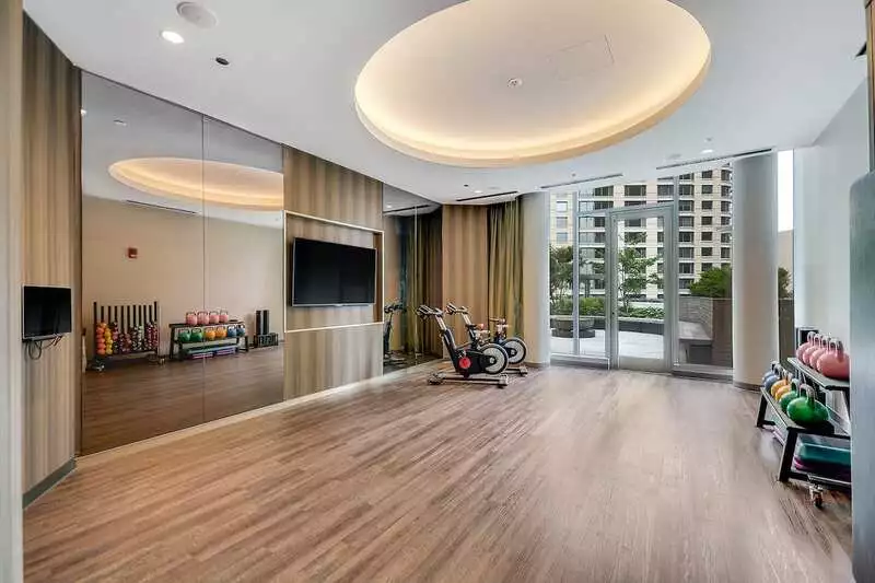 Group of professionals enjoying a luxury furnished corporate apartment in Downtown Chicago.