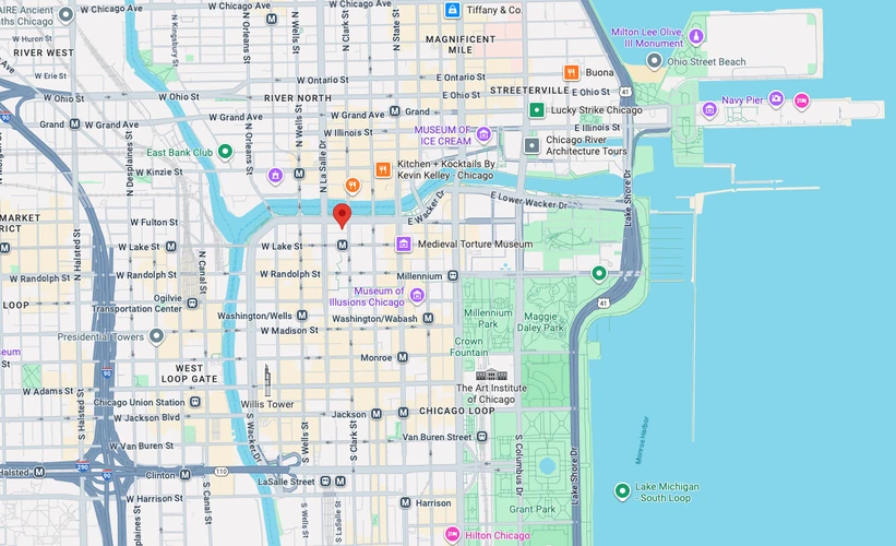 Atwater Apartments Map, Streeterville in Chicago
