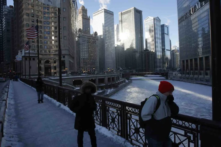 Chicago skyline under severe weather conditions illustrating storm safety and preparedness tips.