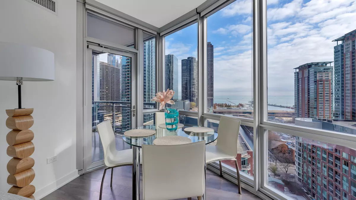 Modern furnished corporate apartment provided by Ryan Corporate Housing in Chicago.