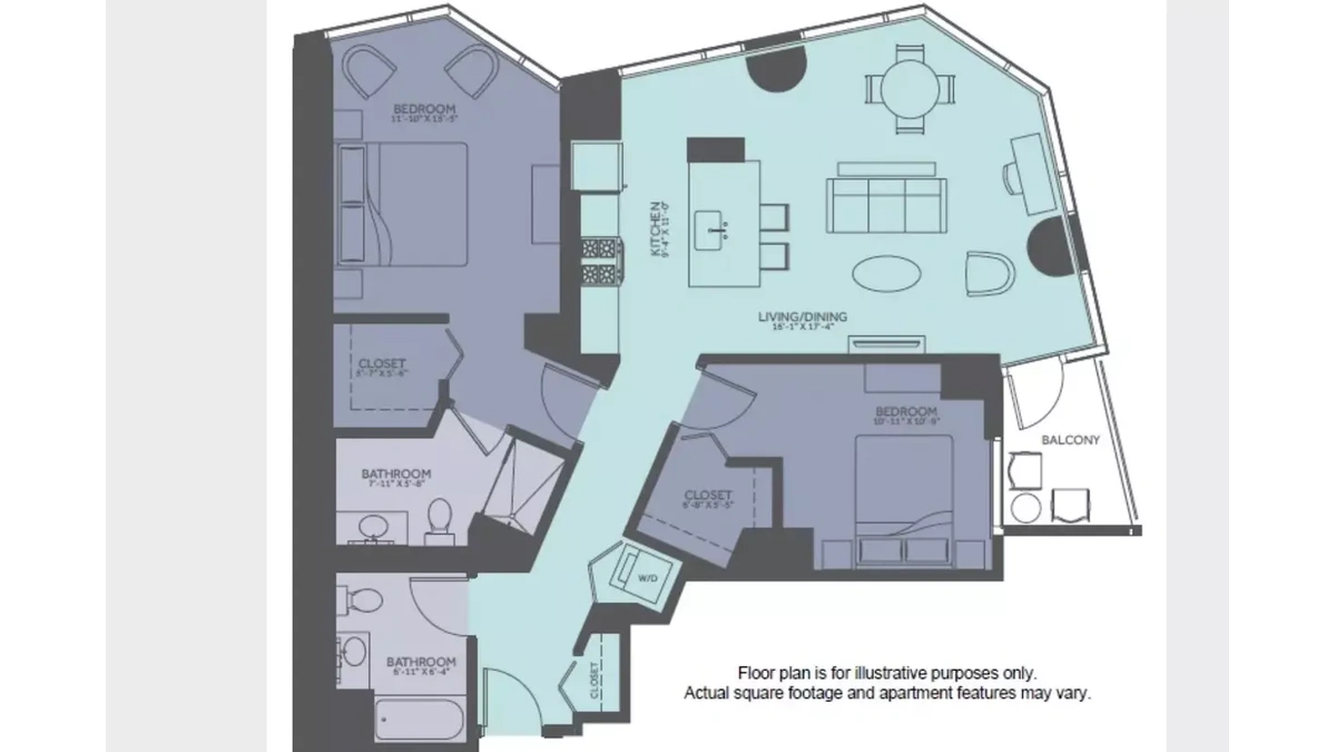 Group of professionals enjoying a luxury furnished corporate apartment in Downtown Chicago.