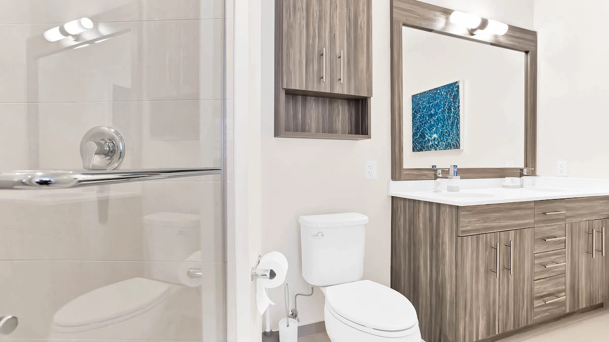 Group of professionals enjoying a luxury furnished corporate apartment in Downtown Chicago.