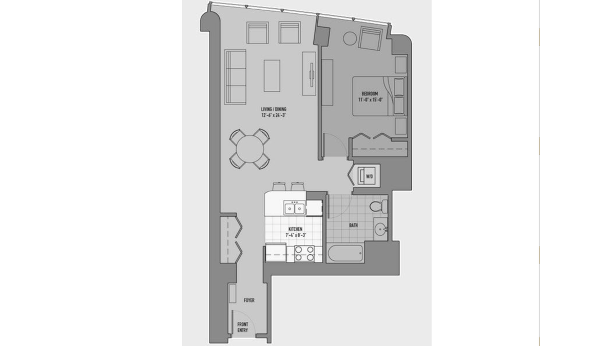 Group of professionals enjoying a luxury furnished corporate apartment in Downtown Chicago.